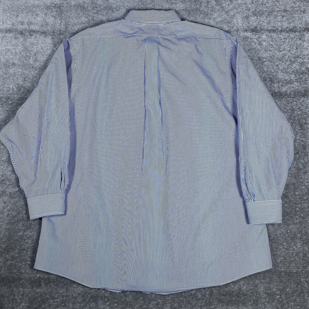 Brooks Brothers Regent Shirt Men's‎ 17.5-2/3 Blue Striped Long Sleeve Button Up - Picture 3 of 8